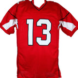 Kurt Warner Autographed Red Pro Style Jersey-Beckett W Hologram *Black