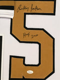 FRAMED RICKEY JACKSON AUTOGRAPHED SIGNED INSC NEW ORLEANS SAINTS JERSEY JSA COA