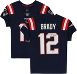 Tom Brady Autographed Patriots Nike Elite Navy Blue Color Rush Jersey Fanatics