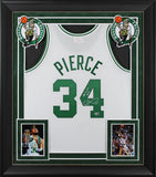 Celtics Paul Pierce "08 Finals MVP" Signed White M&N HWC Framed Jersey Fan 2