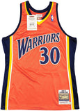 WARRIORS STEPHEN CURRY AUTOGRAPHED M&N 2009-10 ROOKIE JERSEY 44 BECKETT 234959