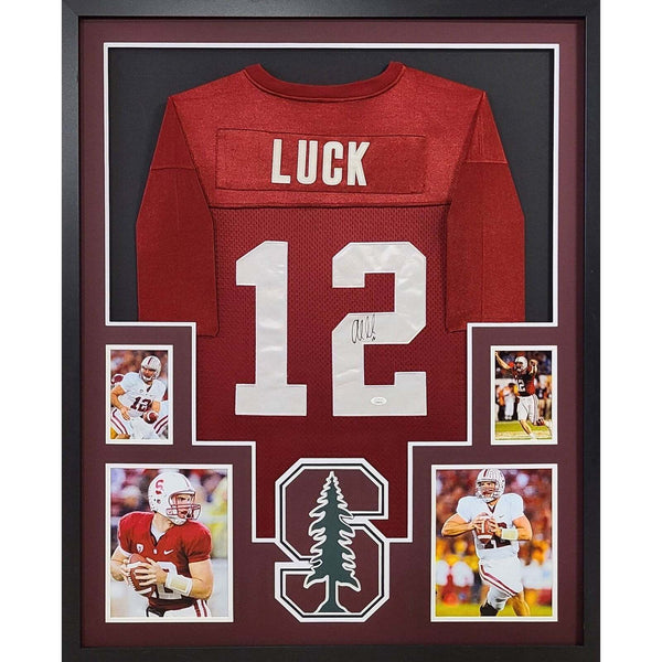 Andrew Luck Autographed Signed Framed Stanford Colts Jersey JSA