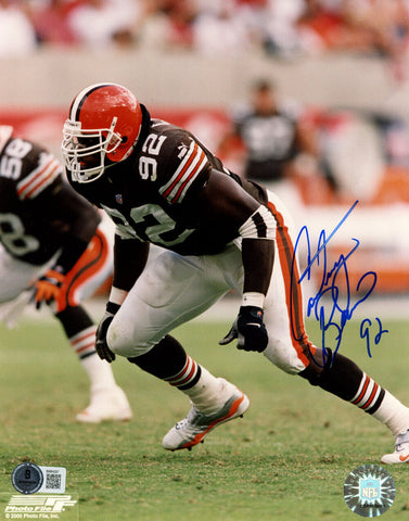 Courtney Brown Autographed Cleveland Browns 8x10 Photo BAS 45516