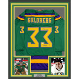 Framed Autographed/Signed Shaun Weiss Goldberg 35x39 Mighty Ducks Jersey BAS COA