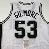 Autographed/Signed Artis Gilmore HOF 11 San Antonio White Jersey JSA COA