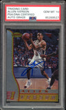 1996 Bowman's Best #R1 Allen Iverson RC Rookie On Card PSA/DNA Auto GEM MINT 10