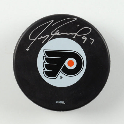 Jeremy Roenick Signed Philadelphia Flyers Logo Hockey Puck (PSA COA) 513 Goals