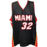 Shaquille O'neal Autographed Miami Heat Black Jersey Beckett 44558