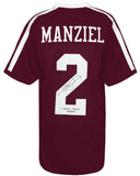 Johnny Manziel Signed Maroon Custom Football Jersey w/Johnny Football - (SS COA)