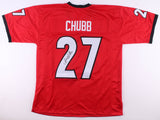 Nick Chubb Signed Georgia Bulldogs Red Jersey (JSA) Browns 2nd Round Pick 2018