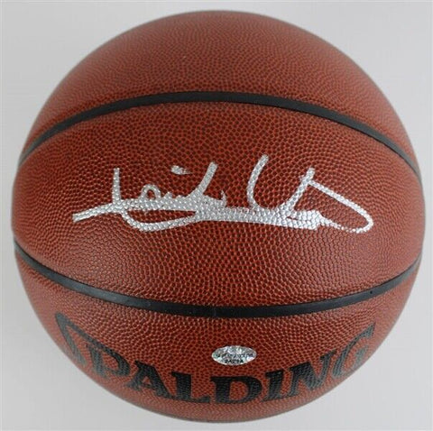 Isiah Thomas Signed Spalding NBA Full Size Basketball (JSA COA) HOF 2000 Pistons