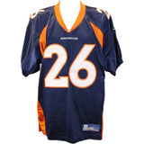 Clinton Portis Signed Denver Broncos Reebok 48 Blue Jersey Beckett 45061