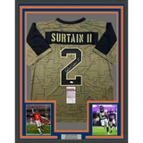 Framed Autographed/Signed Patrick Surtain II 33x42 Denver Jersey JSA COA