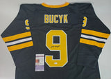 Johnny Bucyk Signed Boston Bruins Captain's Jersey (JSA COA) 556 NHL Goals / HOF