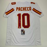 Autographed/Signed Isiah Pacheco Kansas City White Football Jersey JSA COA