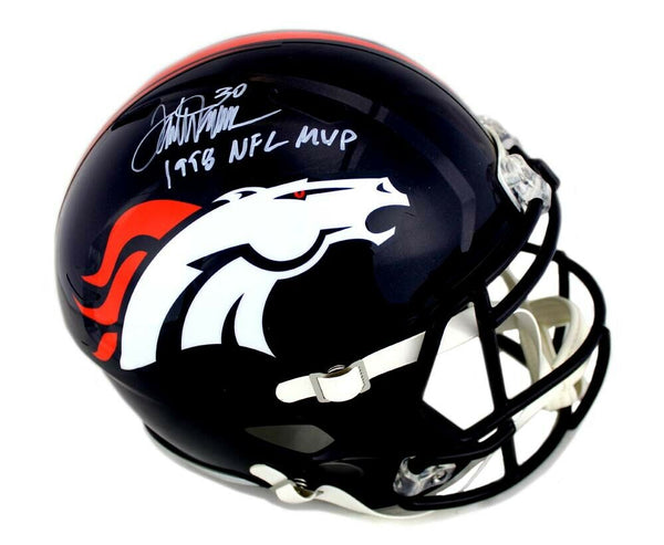 Terrell Davis Signed Broncos Full Size Speed Helmet - 1998 NFL MVP