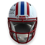 Eddie George Autographed Signed Houston Oilers Speed Rep Helmet - Beckett