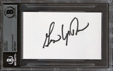 Raiders Gene Upshaw Authentic Signed 3x5 Index Card Autographed BAS Slabbed