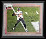 TOM BRADY Signed "SB LV Champs" Framed SB Action 16" x 20" Photograph FANATICS