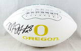 Marcus Mariota Autographed Oregon Ducks Logo Football - Mariota Holo Auth