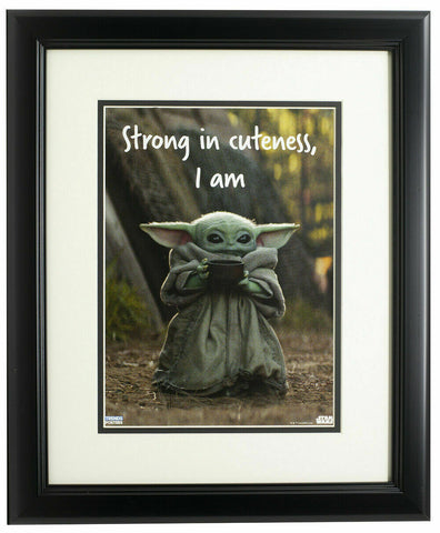 Baby Yoda The Mandalorian Framed 8x10 Cuteness Photo