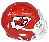 PATRICK MAHOMES & MECOLE HARDMAN SIGNED CHIEFS SUPER BOWL LVIII AUTHENTIC HELMET