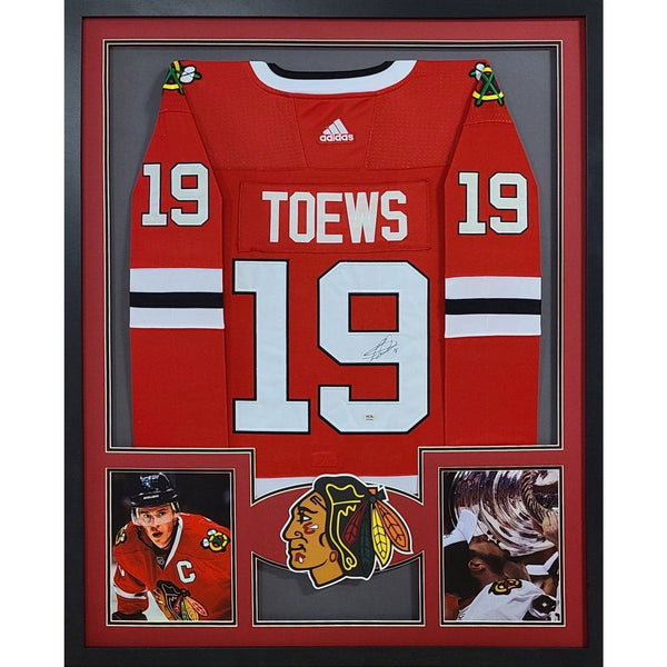 Jonathan Toews Autographed Signed Framed Chicago Blackhawks Jersey PSA/DNA