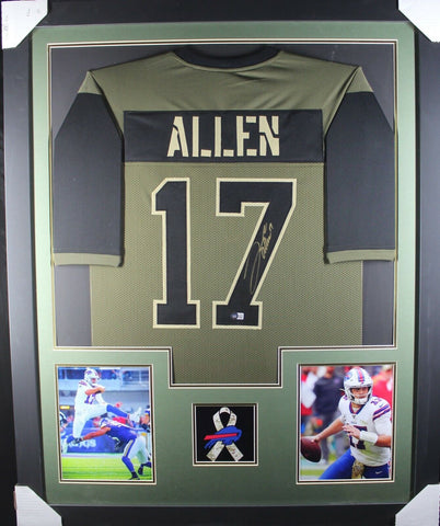 JOSH ALLEN (Bills STS TOWER) Signed Autographed Framed Jersey Beckett