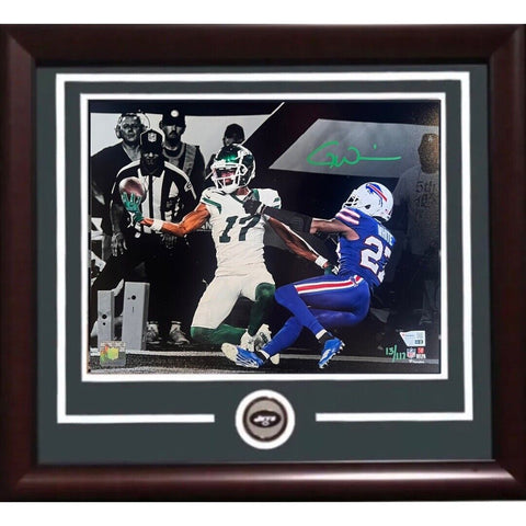 Garrett Wilson Signed 11x14 Framed Spotlight Photo NY Jets Auto LE /117 Fanatics