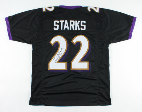 Duane Starks Signed Baltimore Ravens Jersey (JSA COA) Super Bowl XXXV Champ D.B.