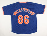 Ray Knight Signed New York Met 1986 World Series MVP Jersey (Steiner) 1986 Champ