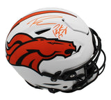 Peyton Manning & Russell Wilson Signed Denver Broncos Speed Flex Lunar Helmet