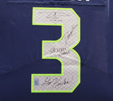 Seahawks Russell Wilson Autographed Framed Nike Elite Jersey SB Champs RW 37158