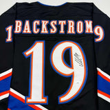 Autographed/Signed Nicklas Backstrom Black Retro Hockey Jersey JSA COA