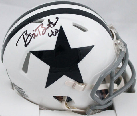 Bill Bates Autographed Dallas Cowboys 60-63 Speed Mini Helmet-Prova *Black