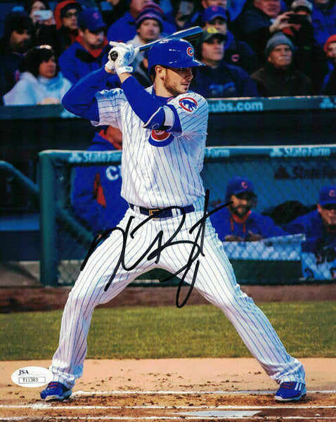 KRIS BRYANT AUTOGRAPHED/SIGNED CHICAGO CUBS 8X10 PHOTO 20736 JSA