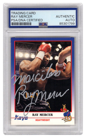 Ray Mercer Signed 1991 Kayo Boxing Trading Card #117 w/Merciless - (PSA/DNA)