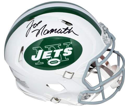 JOE NAMATH SIGNED NEW YORK JETS FULL SIZE AUTHENTIC SPEED HELMET BECKETT