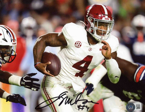 JALEN MILROE SIGNED ALABAMA CRIMSON TIDE VS AUBURN TIGERS 8X10 PHOTO BECKETT