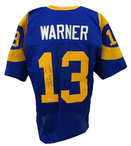 Kurt Warner Autographed Custom Football Jersey Rams PSA/DNA