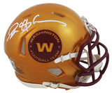 WFT Deion Sanders Authentic Signed Flash Speed Mini Helmet BAS Witnessed