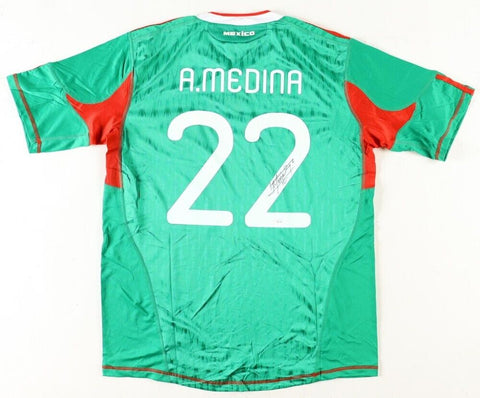 Alberto "Venado" Medina Signed Team Mexico Jersey (JSA COA)2005 CONCCAF Gold Cup