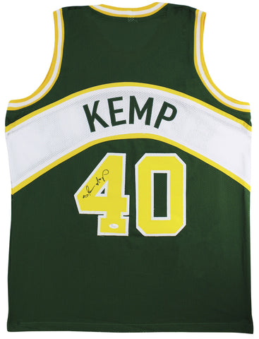 Shawn Kemp Authentic Signed Green Pro Style Jersey Autographed JSA Witness