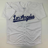 Autographed/Signed Mookie Betts Los Angeles LA White Baseball Jersey JSA COA