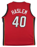 Udonis Haslem "3x Champ" Authentic Signed Red Pro Style Jersey BAS Witnessed