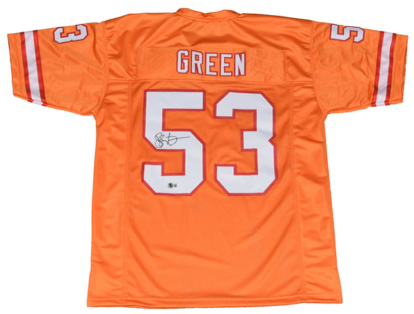 HUGH GREEN SIGNED TAMPA BAY BUCCANEERS BUCS #53 ORANGE JERSEY BECKETT