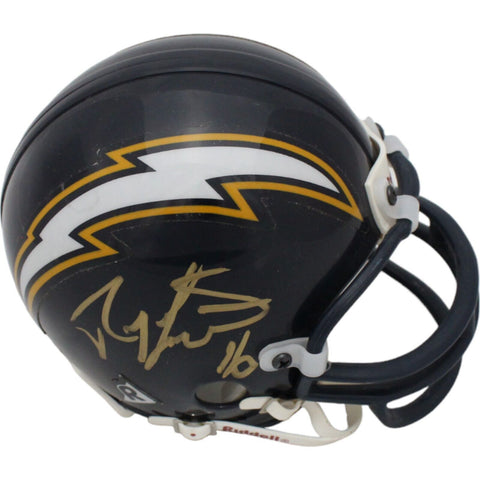 Ryan Leaf Autographed San Diego Chargers VSR4 Replica Mini Helmet BAS 44188