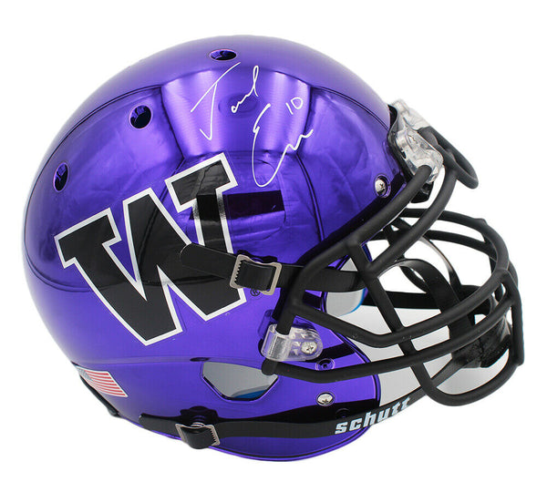 Jacob Eason Signed Washington Huskies Schutt Authentic Chrome NCAA Helmet