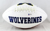 Ty Law Autographed Michigan Wolverines Logo Football - Beckett Auth *Black