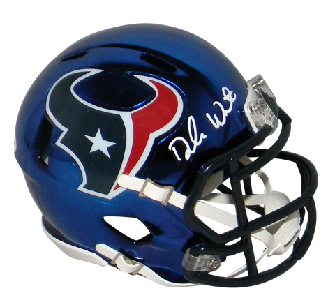 DESHAUN WATSON AUTOGRAPHED HOUSTON TEXANS CHROME SPEED MINI HELMET BECKETT